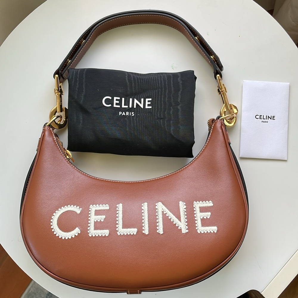 NWOT CELINE Medium Ava Strap in Smooth Calfskin with Embroidery